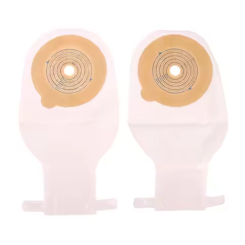 25-60mm Stoma Pouch Bags One-piece Open Clip Ostomy Bags 10Pcs Colostomy Bags