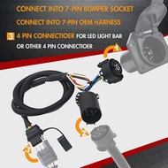 【WOES】7Pin to 4Pin Trailer Harness With Reverse Cable Trailer Light Adapter for Trucks