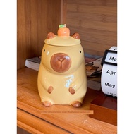 botol air budak botol air capybara botol air budak sekolah Ceramic Cute Boy Funny Water Cup