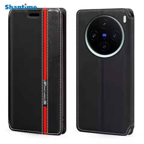 For Vivo X100S 5G Case Fashion Multicolor Magnetic Closure Leather Flip Case Cover with Card Holder 