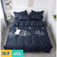 BEDDING SET 5 Piece 1m6x2mx30cm DARK GRAY PINE TREE MODEL