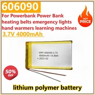 Rechargeable Battery 606090 3.7V 4000mAh for Powerbank Power Bank heating belts emergency lights han