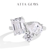 Total 5.5CT Lab-Creatred Moissantie Ring for Women Engagement Ring Fine  Classic Elegant Everyday R2