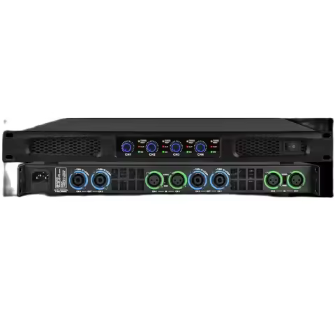 Pro 4WD 6000W High Power Amplifier DigitaL System 2/4 Channel 2600 Watts PreAmp Stage DJ Karaoke AMP