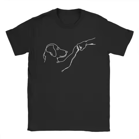 Dog People Punch H Dog Man Friendship Bump Dog‘s Paw T Shirt Summer 100% Cotton T Shirts For Man Tsh