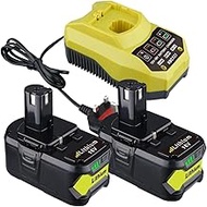 Compatible For Milwaukee P108 8Ah 18V 2Pack Lithium Battery P117 Rapid Charger P102 P105 Tool Replac