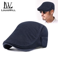 LouisWill Mens Hat Berets Cap Golf Driving Sun Flat Newsboy solid Men Cap Berets British Western Sty