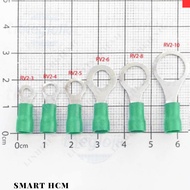 [25 Pieces]- RV2-8 Round Cos Head 27A Wire Size 16-14AWG M8 Screw Green Smart.Hcm