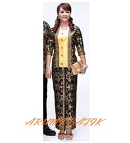 Setelan Rok Blouse / Baju / Seragam Kantor Wanita Batik 1465 Hitam