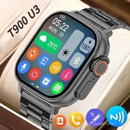 T900 U3 T900 Smart Watch Saiz 49mm Skrin HD Besar Panggilan Muzik Permainan Pengisian Tanpa Wayar Un