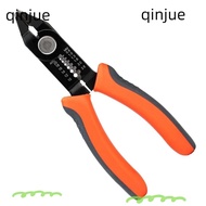 QINJUE Wire Stripper, Orange High Carbon Steel Crimping Tool, Universal Cable Tools Electricians