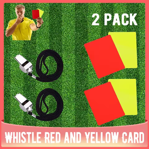 Soccer Referee Whistle Red and Yellow Card Tools Professional Football Soccer Ball Match Referee Kit