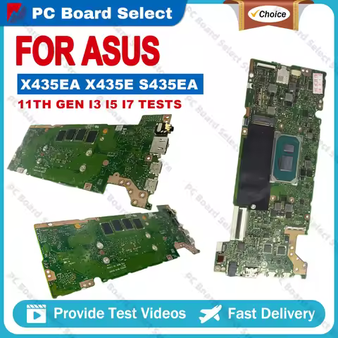 X435EA With I5-1135G7 I7-1165G7 CPU 8G/16-RAM Mainboard For Asus VivoBook X435E X435EA S435EA Laptop
