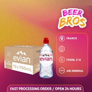 Evian Sports Cap Natural Mineral Water 750ml PET