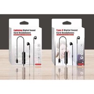 Live Broadcasting Earphone Lightning / Type-C Interface In Ear Wired Live Sound Card Headset With Mi