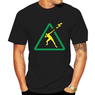 USAIN BOLT JAMAICAN ATHLETE WARNING T-SHIRT