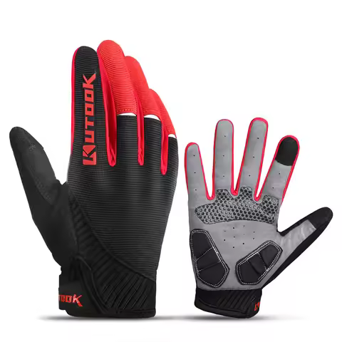 Outdoor Sport Gloves Men's Fitness Gloves Long Finger Winter Windproof Cycling Bike Glove MTB Road B