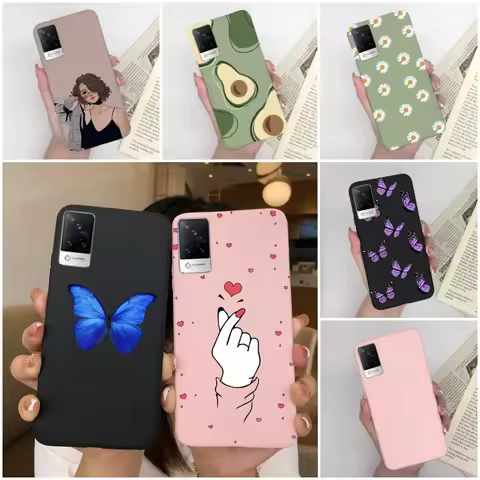 For Vivo V21 Case V2066 V2050 Soft Silicone Cute Painted Cover For Vivo V21E V 21 4g 5g Phone Cases 