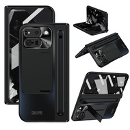 Google Pixel 10 Pro Fold Case with S Pen Holder & StylusKickstand Hinge Protection Built in Screen P