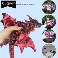 C5GOON 30cm/11.81in 3D Printed Dargon With Movable Joints Decoration 3D Printed Animals Room Decor O