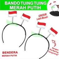 Bando merah putih bendera atribut hiasan 17 agustusan aksesoris