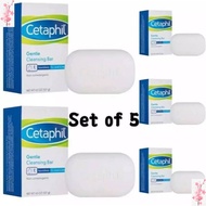 ( Set of 5 ) Cetaphil Gentle Cleansing Antibacterial Soap Bar 127g 【】