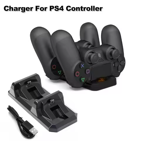 USB Dual Charger Dock For PS4 Controller Gaming Charging Stand Holder For Sony PlayStation 4 Wireles