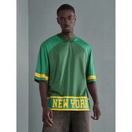 Athletic Style Football Jersey Boxy Fit T-Shirt With Number 4 Sumwon Team Varsity Lettering Sport Re