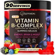 8-in-1 Vitamin B Complex Gummies, 90 Gummies Advanced B Complex for Energy,Metabolism, Complete B Vi