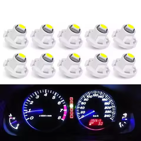 10pcs T3 T4.2 T4.7 Led Bulb Super Bright 3030 Chips Car Board Instrument Panel Lamp Auto Dashboard W