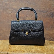 鴕鳥皮經典奢華手提包