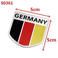 Cars 3D Aluminum Car Sticker USA UK Russia German France Sweden Spain Italy Map National Flag Grill 