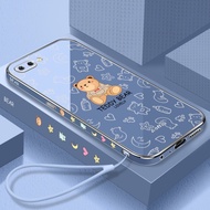 Disadur Soft case Desain Teddy Bear pelindung lensa HP Casing Pelindung Untuk VIVO Y1S Y81 Y83 Y91 Y