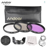 Andoer Carry Pouch + Kit (uv+cpl+fld) + Filter Kit (uv+cpl+fld) 55mm Filter Kit (uv+cpl+fld) + Nylon