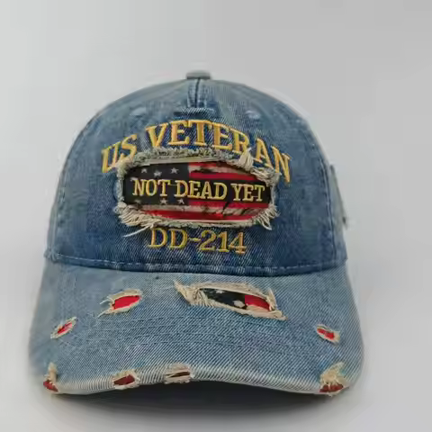 New Embroidered Hat, Vintage Distressed Baseball Cap Dd-214, Unisex Duckbill Cap