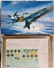 收藏品出清~未組合模型 1/48 德國空軍Bf109G-6 哈特曼座機 富士美Fujimi出品