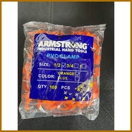 Pvc clamp 1/2"  (Per Pack 100pcs)Orange