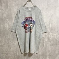 Used GILDAN NCAA American Football Short Sleeve Crew Neck Print T-Shirt, Gray, Sport, Size XL