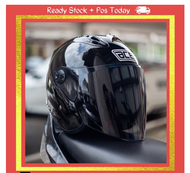 ( Metalic Black / Hitam ) V2 Aces Premium R2 Motorcycle Helmet / Topi Keledar Motor / Helmet Murah
