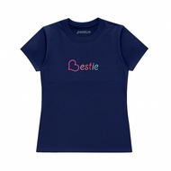 GARELIS Women's Basic Love Bestie T-Shirt Casual Clothes for Teenage Girls Short Sleeve Slimfit Tops