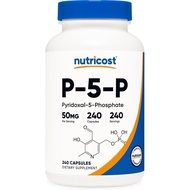 Nutricost P5P Vitamin B6 Supplement 50mg, 240 Capsules (Pyridoxal-5-Phosphate) - Vegetarian Friendly