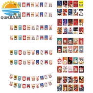 Japanese Style Lucky Cat Hanging String Flag Banners Izakaya House Decor