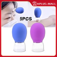 5Pcs Glass Face Cupping Cup Face Lift Cupping Cup Vacuum Cupping Cup Silicone Cupping Massage Cup