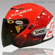 【2025NEW】Open Face Helmet shoei J-CRUISE 3/4 Helmet red Double visor Matte Black Off Road Racing Mot