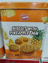 T0030 - Siam Food Pineapple Jam Biscuit (Tin) 泰国黄梨夹心饼干 400g