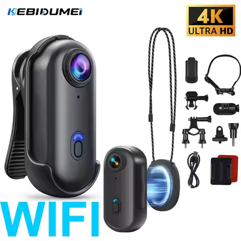 KEBIDUMEI Mini 1080P Camera Helmet Handlebar Motorcycle Road Sport Cam WiFi Camera Battery Body Cam 
