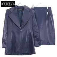 Jean-Louis Cherel S84125 Blue Rayon Blend Jacket and Skirt Set, Size 44