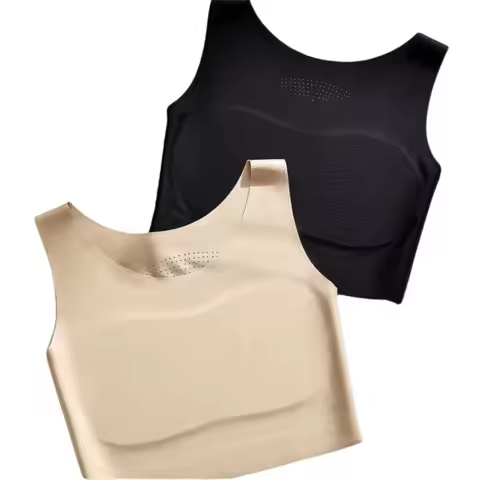 S/M/L/XL/XXL Chest Binding Underwear U Neck Design Fixed Cup Invisible Seamless Bra Soft Steel Ring 