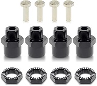 AUTOKAY 4PCS 12mm to 17mm Aluminum Wheel Hex Hub Adapter Conversion Extension for RC Car
