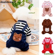 MOLIH Fleece Dog Jumpsuit, Soft Fleece Warm Plush Pet Dog Clothes, Funny With Leash Ring Jumpsuit De